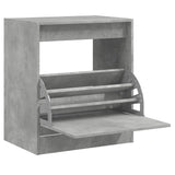 Vidaxl schoenenkast 60x42x69 cm bewerkt hout betongrijs