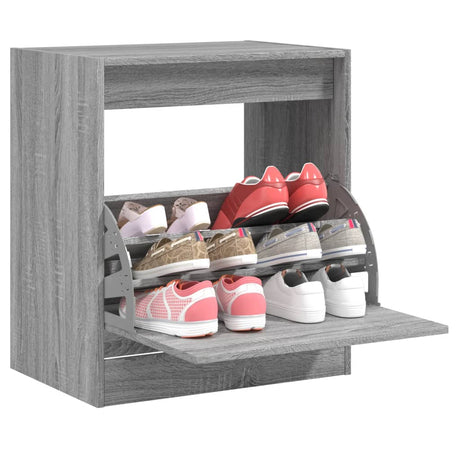 Vidaxx meuble à chaussures 60x42x69 cm bois d'ingénierie chêne sonoma gris