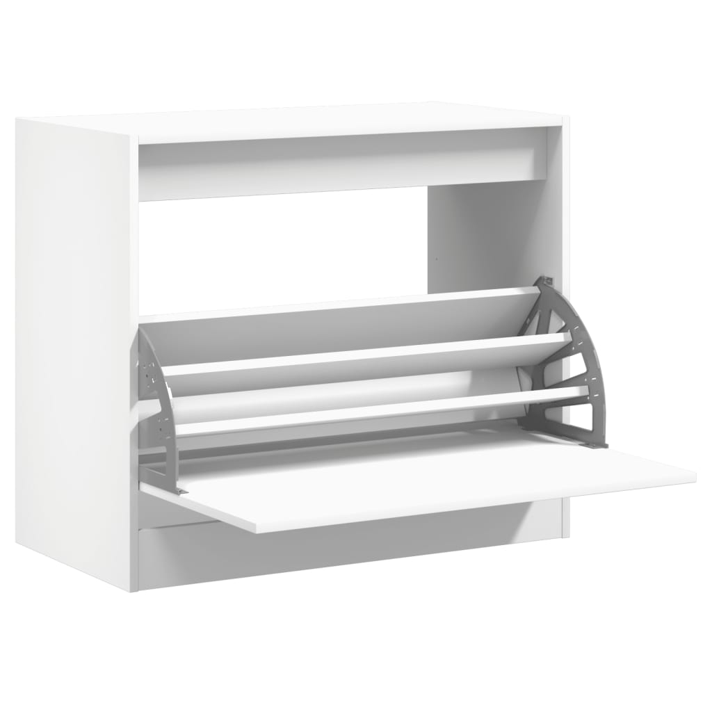 Vidaxx meuble à chaussures 80x42x69 cm bois d'ingénierie blanc
