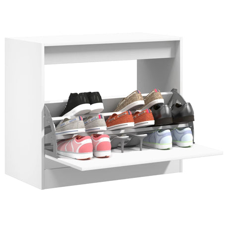 Vidaxx meuble à chaussures 80x42x69 cm bois d'ingénierie blanc