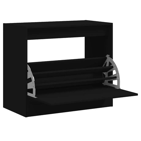 Vidaxx armoire à chaussures 80x42x69 cm bois fini noir
