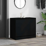 Vidaxx armoire à chaussures 80x42x69 cm bois fini noir