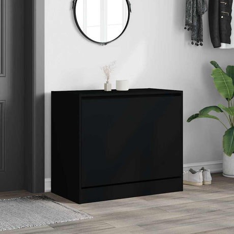 Vidaxx armoire à chaussures 80x42x69 cm bois fini noir