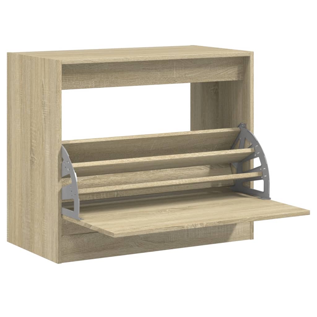 VidaXL armoire à chaussures 80x42x69 cm bois d'ingénierie chêne sonoma