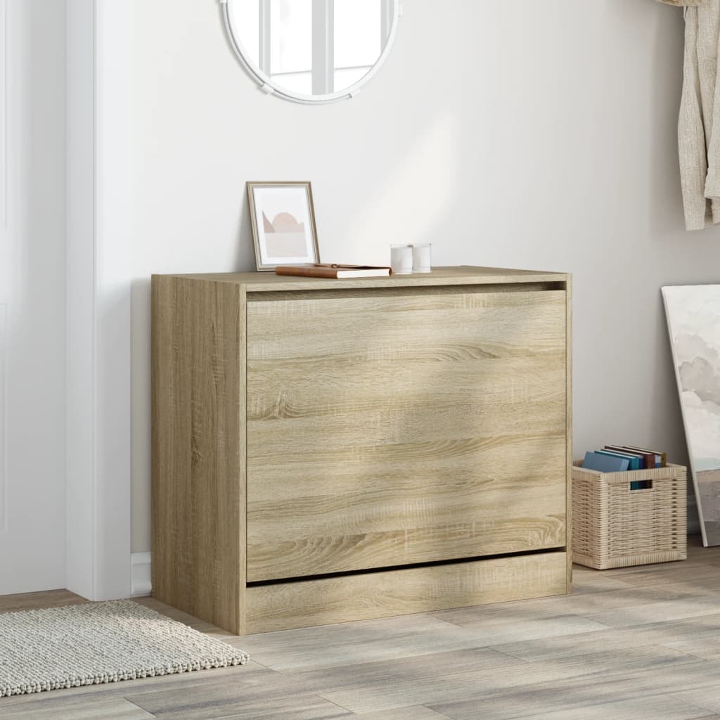 VidaXL armoire à chaussures 80x42x69 cm bois d'ingénierie chêne sonoma
