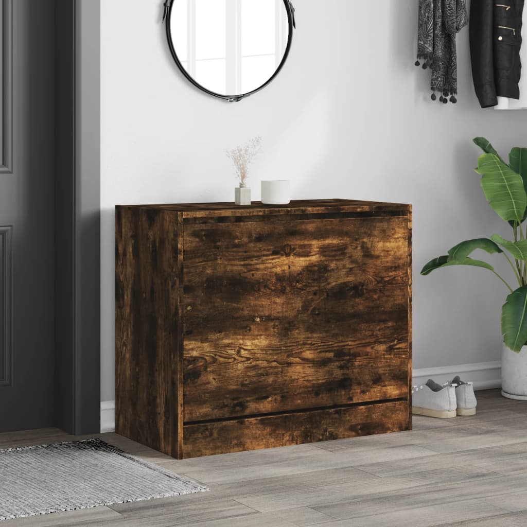 Vidaxx armoire à chaussures 80x42x69 cm bois traité, chêne fumé