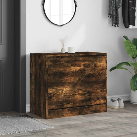 Vidaxx armoire à chaussures 80x42x69 cm bois traité, chêne fumé