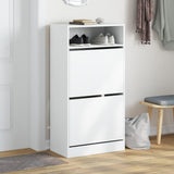 Vidaxx meuble à chaussures 60x34x116 cm bois d'ingénierie blanc