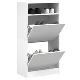 Vidaxx meuble à chaussures 60x34x116 cm bois d'ingénierie blanc