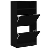 Vidaxx armoire à chaussures 60x34x116 cm bois fini noir