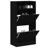 Vidaxx armoire à chaussures 60x34x116 cm bois fini noir