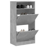 Vidaxx meuble à chaussures 60x34x116 cm dérivé du bois béton gris