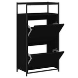 VidaXL Shoe cabinet 60x34x112 cm Properted Wood Black