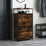 Vidaxx armoire à chaussures 60x34x112 cm bois traité, chêne fumé
