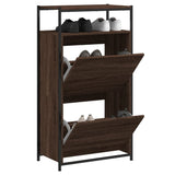 Vidaxx meuble à chaussures 60x34x112 cm bois fini couleur chêne marron