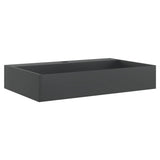 VidaXL Lavabo 60x38x11 cm marbre minéral moulé noir mat