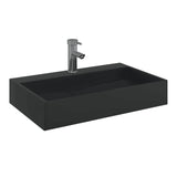 Vidaxl Washbasin 60x38x11 cm støpt mineral marmor matt svart