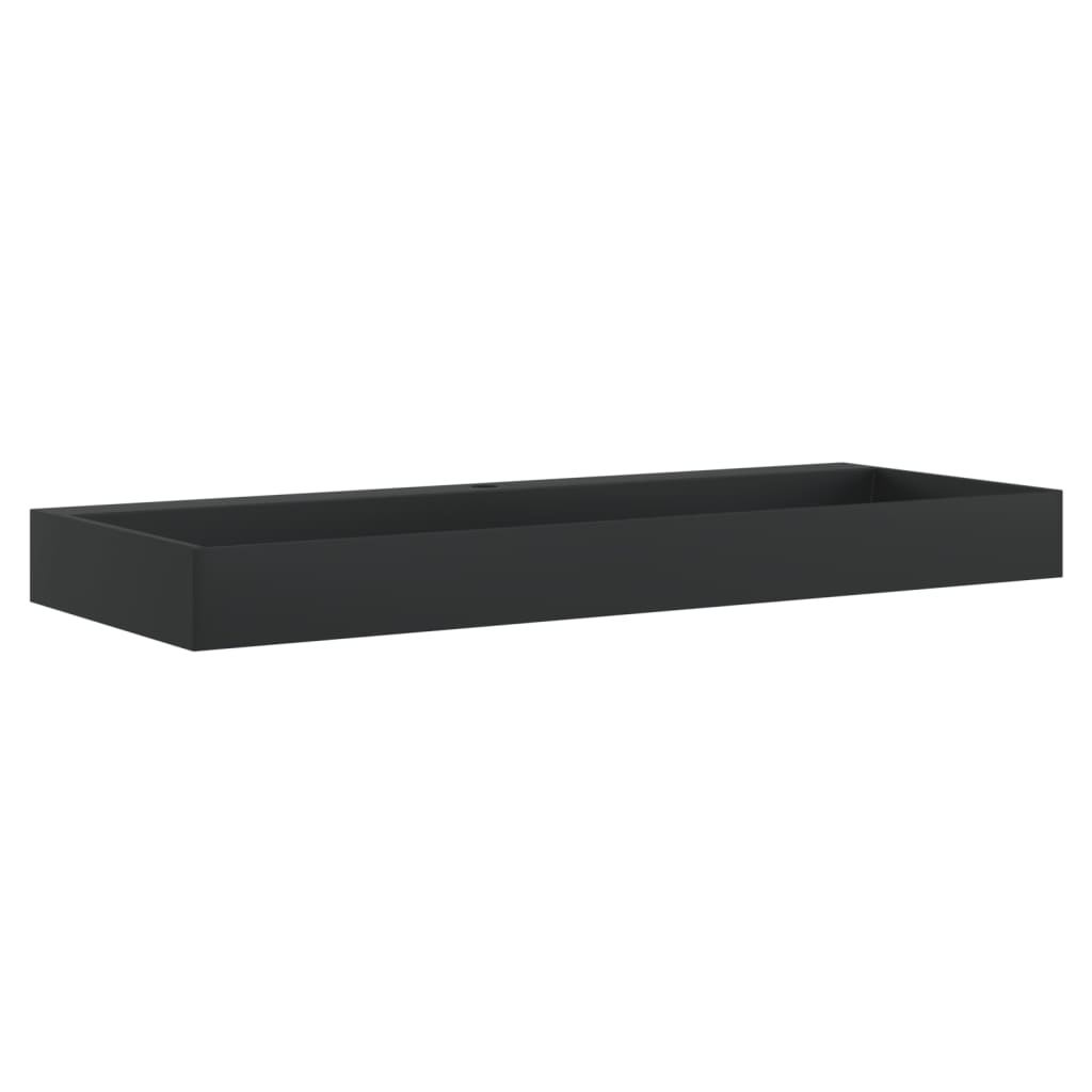 Vidaxx lavabo 120x46x11 cm marbre minéral moulé noir mat
