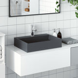 Vidaxx lavabo 50x38x11 cm fonte minérale marbre fonte anthracite