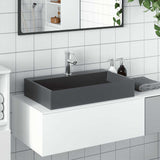 Vidaxx lavabo 60x38x11 cm fonte minérale marbre fonte anthracite