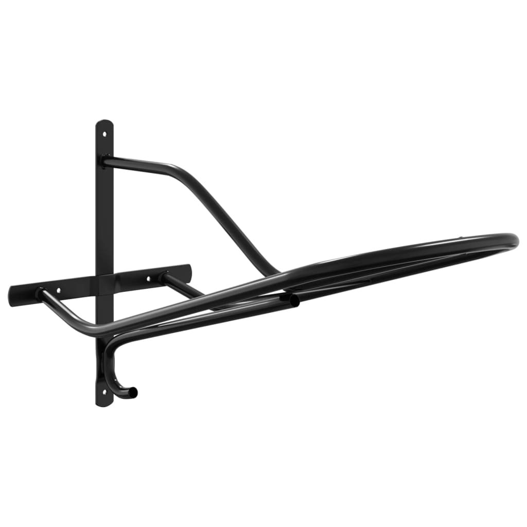 Vidaxl Saddle Rack Wall -Montered Iron Black