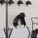 Vidaxx porte-selle mural en fer noir