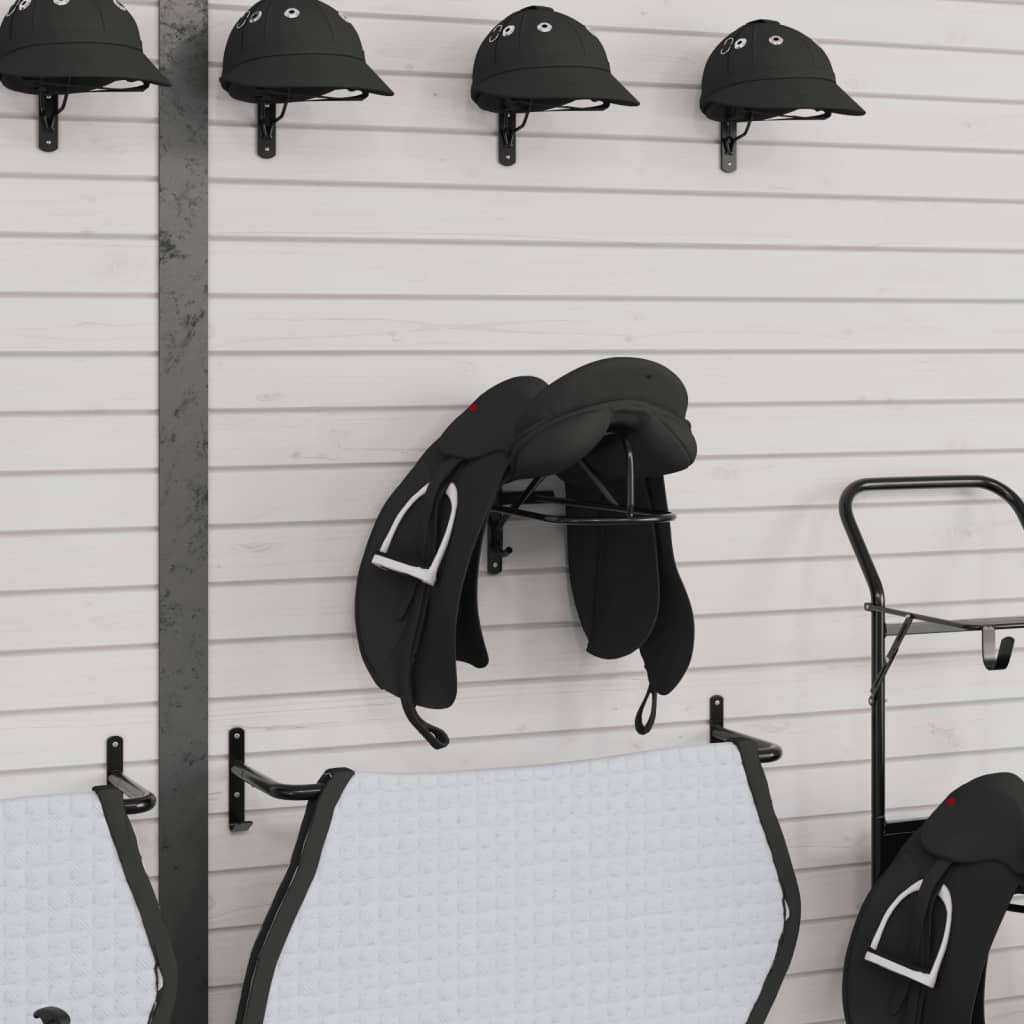 Vidaxx porte-selle mural en fer noir