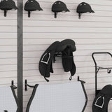 Vidaxx porte-selle mural en fer noir