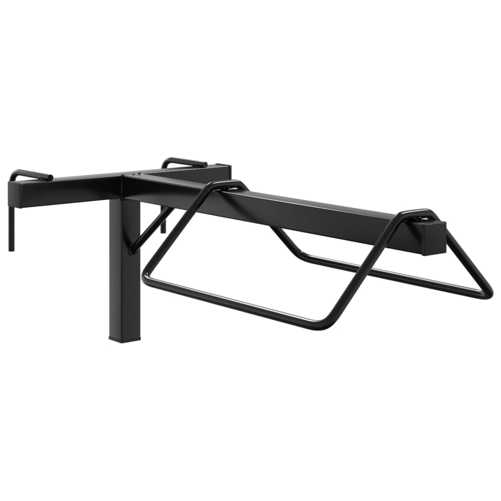 Vidaxl Saddle Rack Mur-Mountd Fer Black