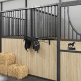 Vidaxl Saddle Rack Mur-Mountd Fer Black