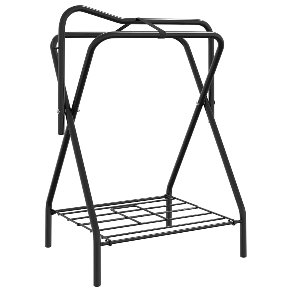 Vidaxl Saddle Rack Rack Blackage Defated Fir Black