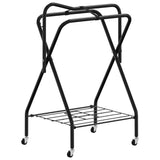 Vidaxl Saddle Rack Rack Blackage Defated Fir Black