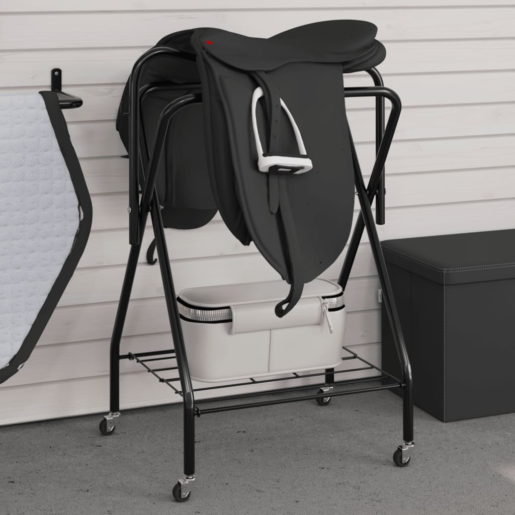 VidaXL saddle rack Collapsible detached iron black