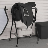 Vidaxl Saddle Rack Rack Blackage Defated Fir Black