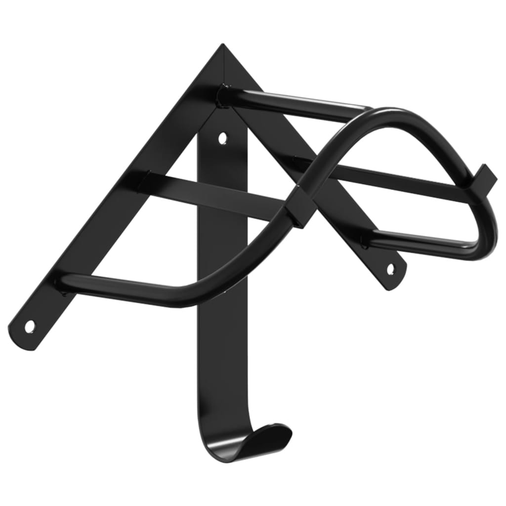 Vidaxl Bridle Soporter Wall -Iron Black