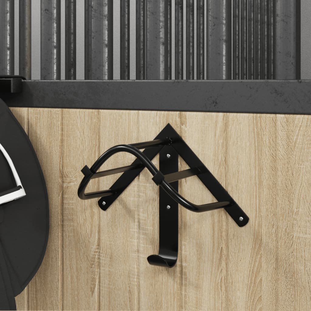 Vidaxl Bridle Holder Mur-MountEd Fir Black