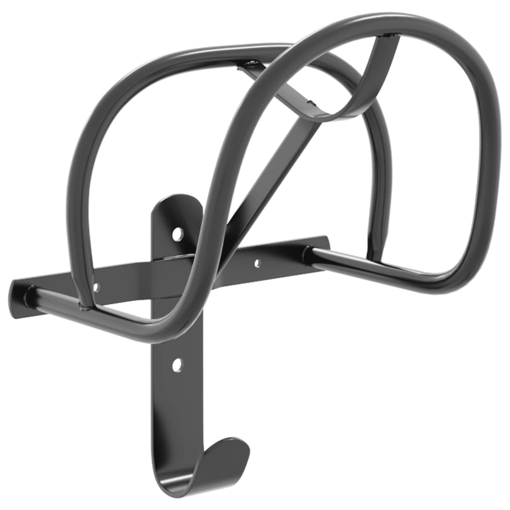 Vidaxl Bridle Holder Wall -Montert jern svart