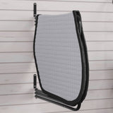 Vidaxl porte-tapis de selle avec 3 tiges de fer noir
