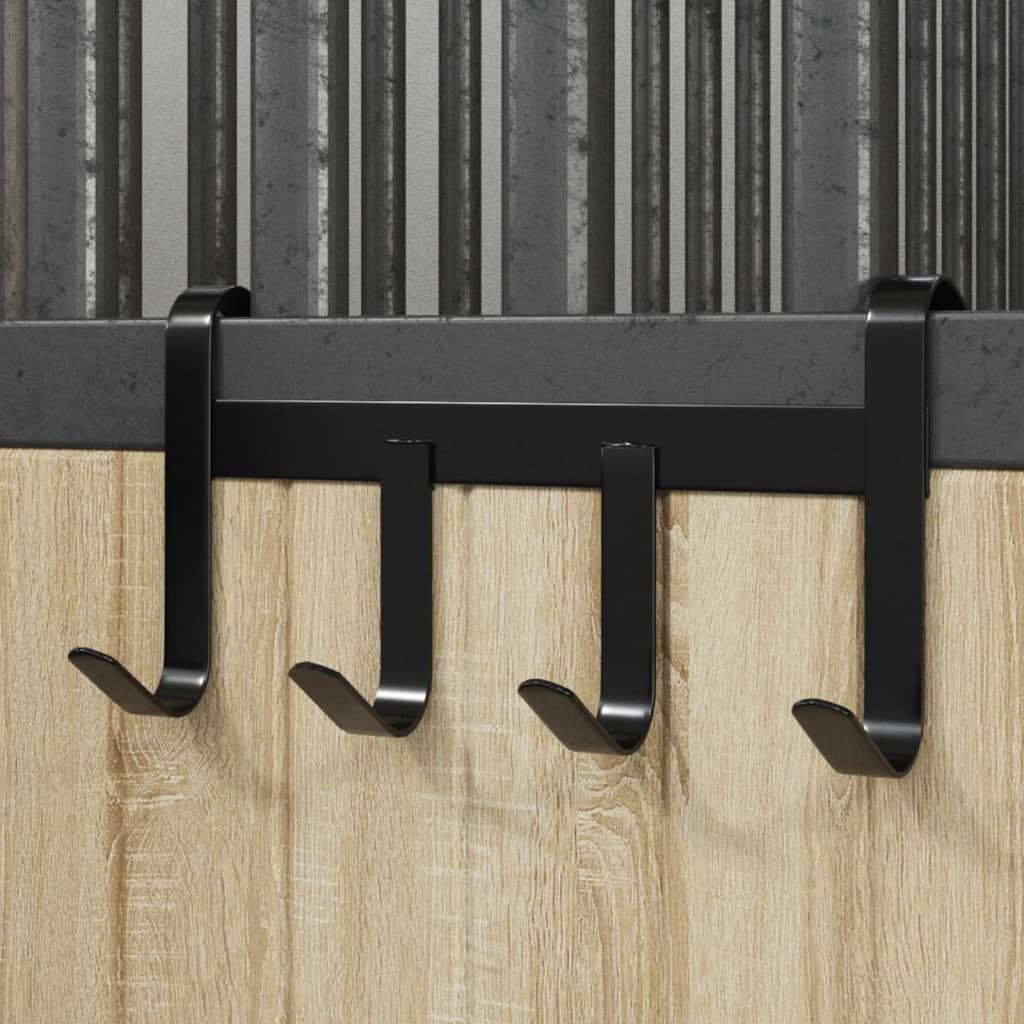 Porte-bride VidaXL avec 4 crochets en acier noir