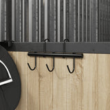 Porte-bride Vidaxx avec 5 crochets pivotants en acier noir