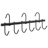 Vidaxl Bridle Holder med 9 Pivot Hooks Steel Black