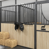 Porte-bride Vidaxx avec 9 crochets pivotants en acier noir
