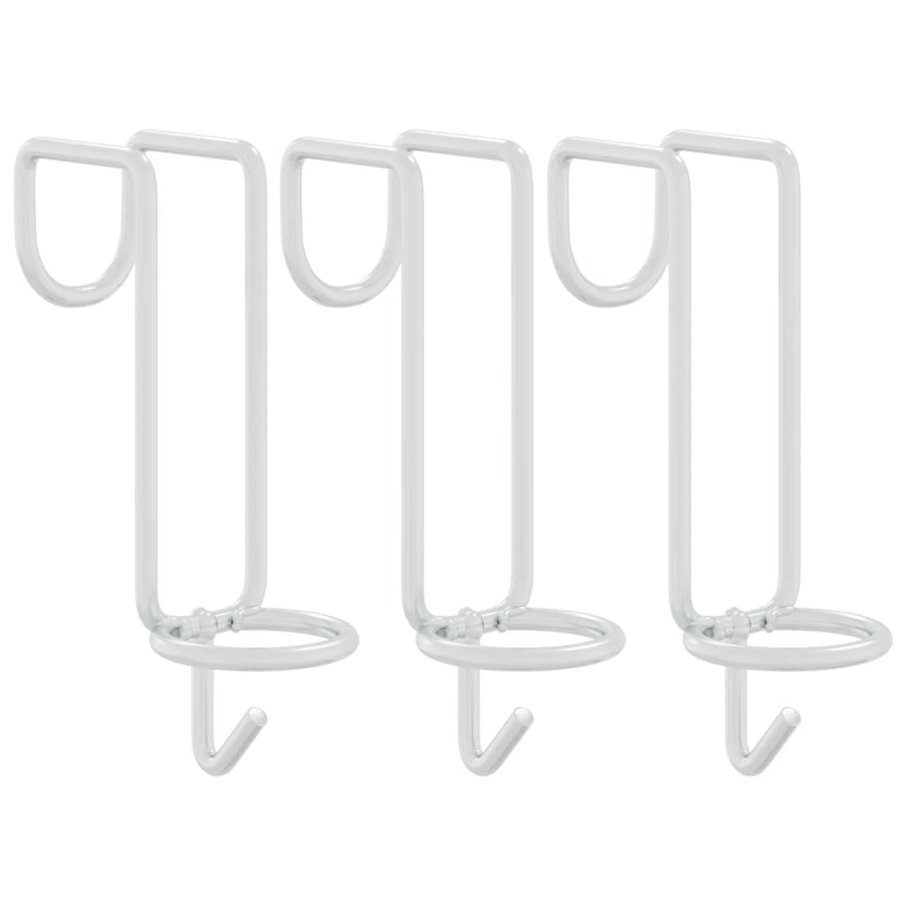 Vidaxl crochet de seau portable en acier galvanisé couleur argent