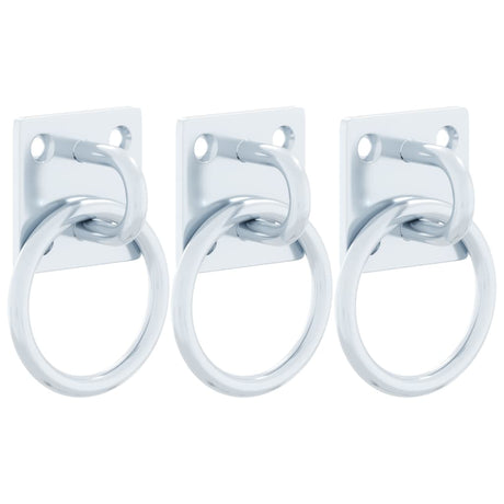 Vidaxxl anneaux pour assiettes 3 pcs acier couleur argent