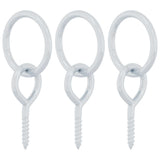 Vidaxl oeil à vis avec anneau 3 pcs acier couleur argent