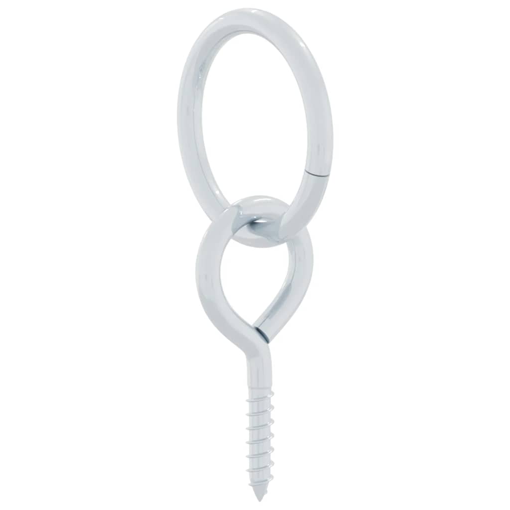 Vidaxl oeil à vis avec anneau 3 pcs acier couleur argent