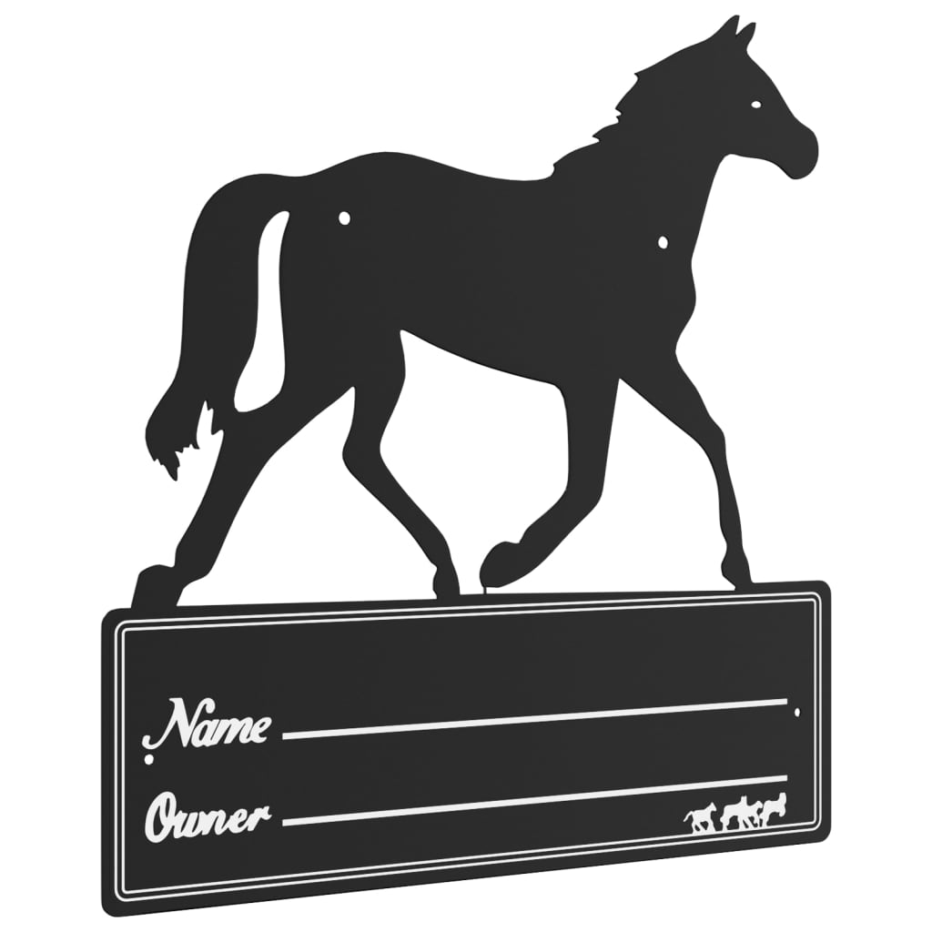Plaque signalétique VidaXL pour acier stable noir