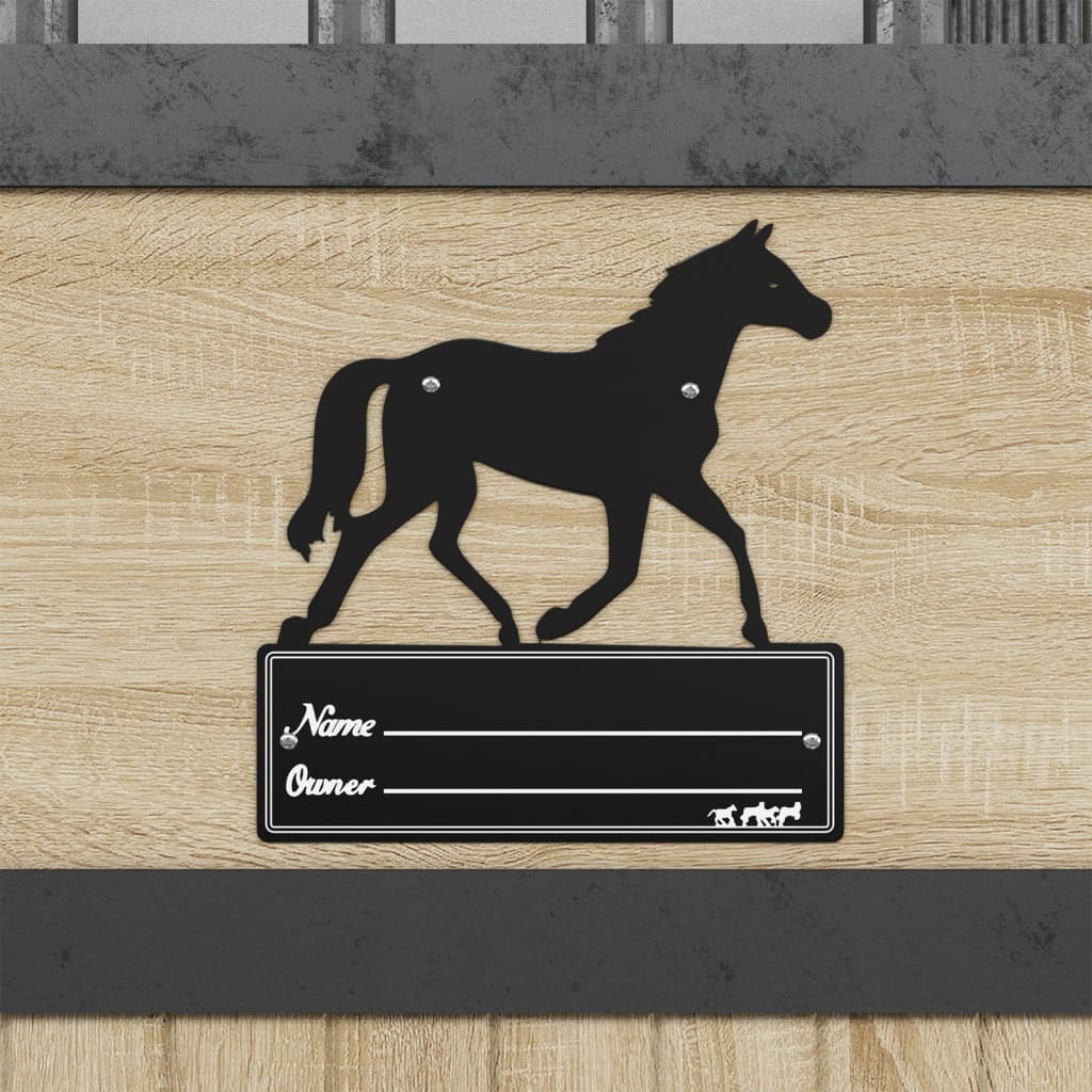 Plaque signalétique VidaXL pour acier stable noir