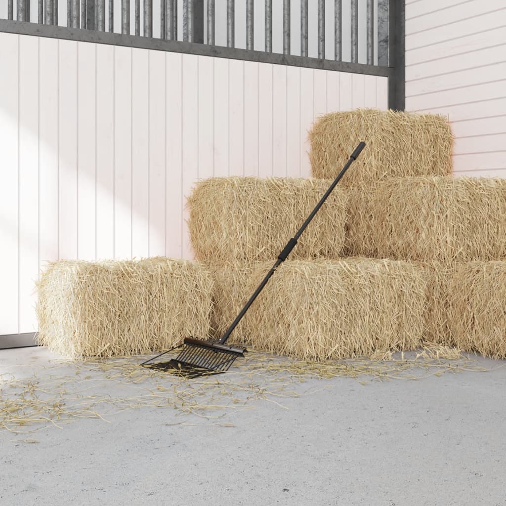 Vidaxxl manche de fourche ø3,5x127,5 cm acier noir