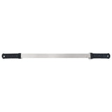 Vidaxl couteau à sueur, double face en acier inoxydable, couleur argent